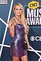 carrie underwood purple animal print dress mike fisher cmt awards 12