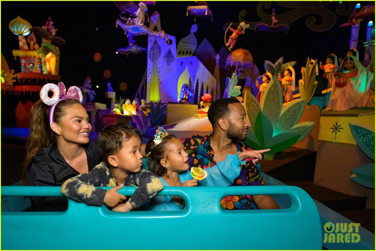 Chrissy Teigen & John Legend Head to Disneyland to Celebrate Daughter