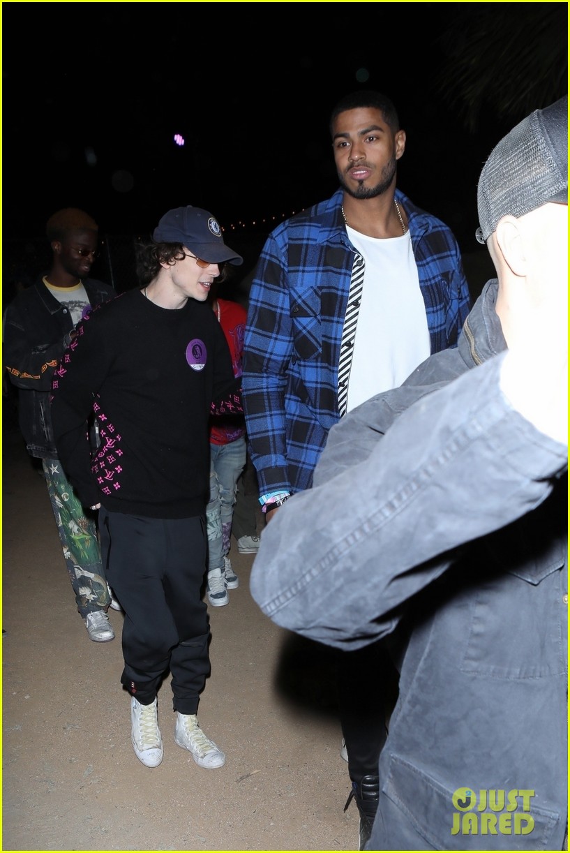 Timothee Chalamet Parties with Friends at Night Two of Coachella 2022
