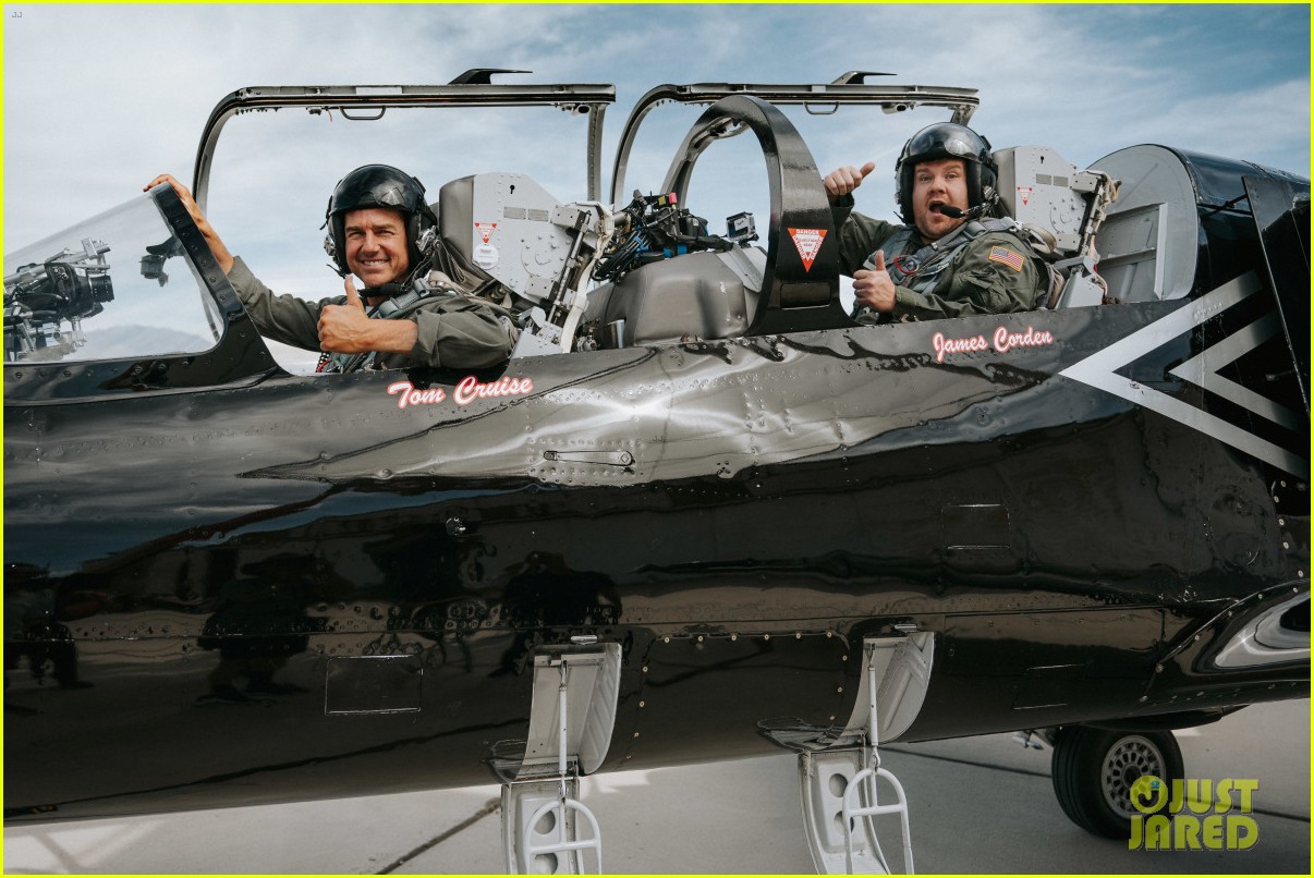 tom cruise takes james corden wild top gun fighter jet ride 304764234