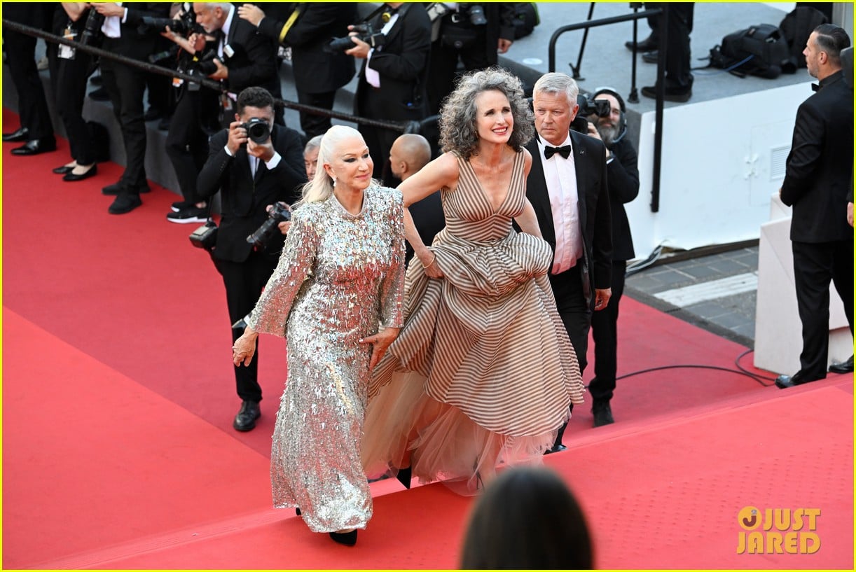 Helen Mirren Wows with Super Long Hair Extensions on Cannes Red