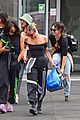 lily james flies out of glastonbury with gemma chan 09
