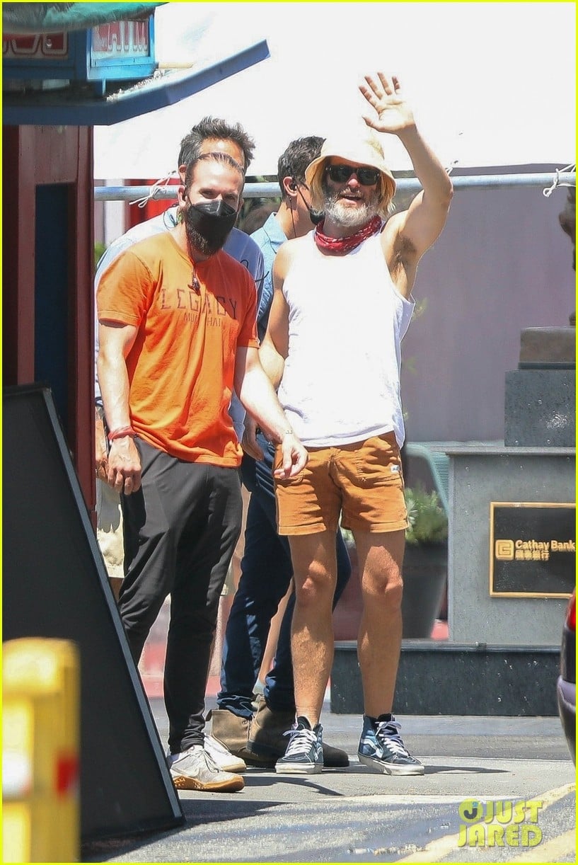 Chris Pine Looks Unrecognizable on Set of His Directorial Debut