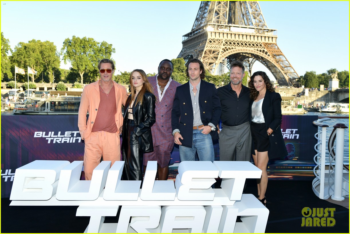 Brad Pitt & Joey King Kick Off 'Bullet Train' Press Tour in Paris at(01)