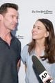 hugh jackman sutton foster cuddle with puppies at broadway barks event 05