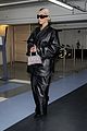 kim kardashian leaves paris in all leather 13