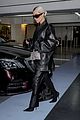 kim kardashian leaves paris in all leather 16
