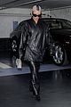 kim kardashian leaves paris in all leather 26