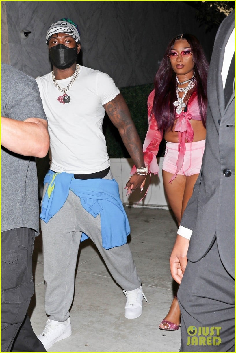 Megan Thee Stallion & Boyfriend Pardison Fontaine Hold Hands During