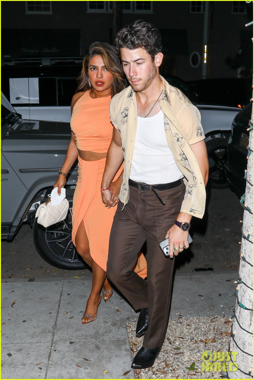 Nick Jonas & Priyanka Chopra Hold Hands on Dinner Date in West