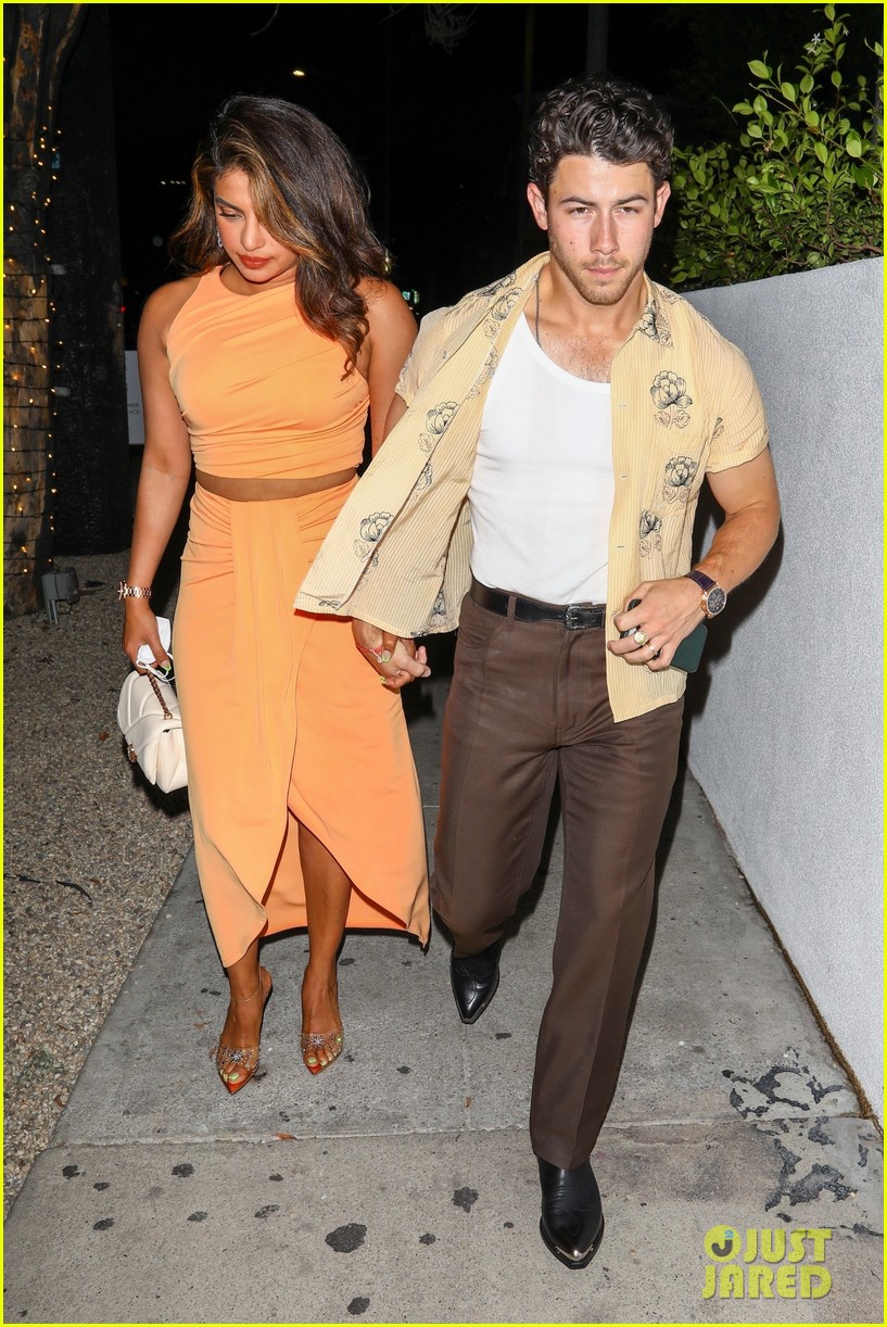 Nick Jonas & Priyanka Chopra Hold Hands on Dinner Date in West