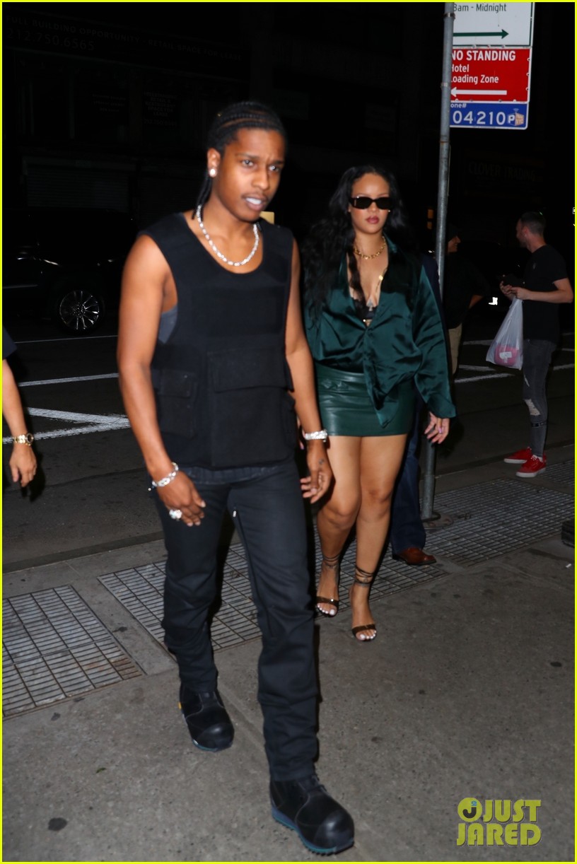 Rihanna & AAP Rocky Depart a NYC Hotel After a Night on the Town