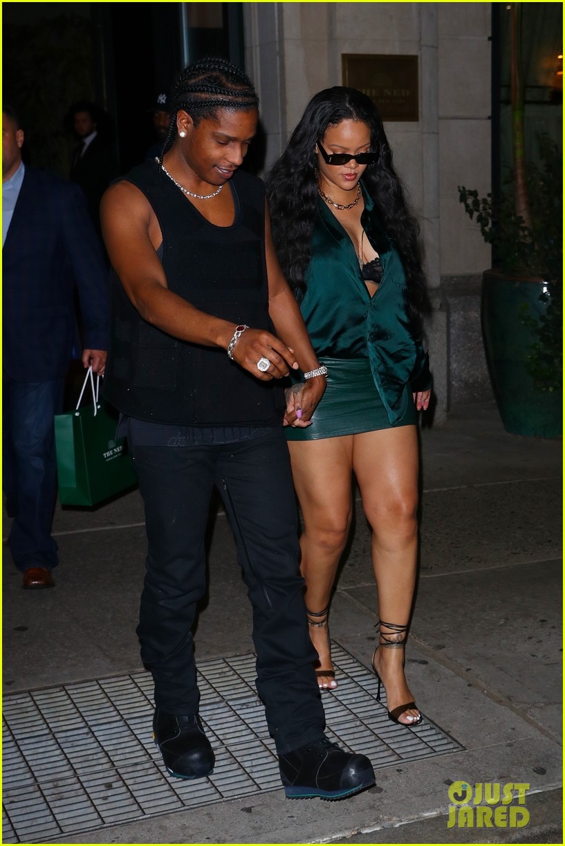 Rihanna & AAP Rocky Depart a NYC Hotel After a Night on the Town