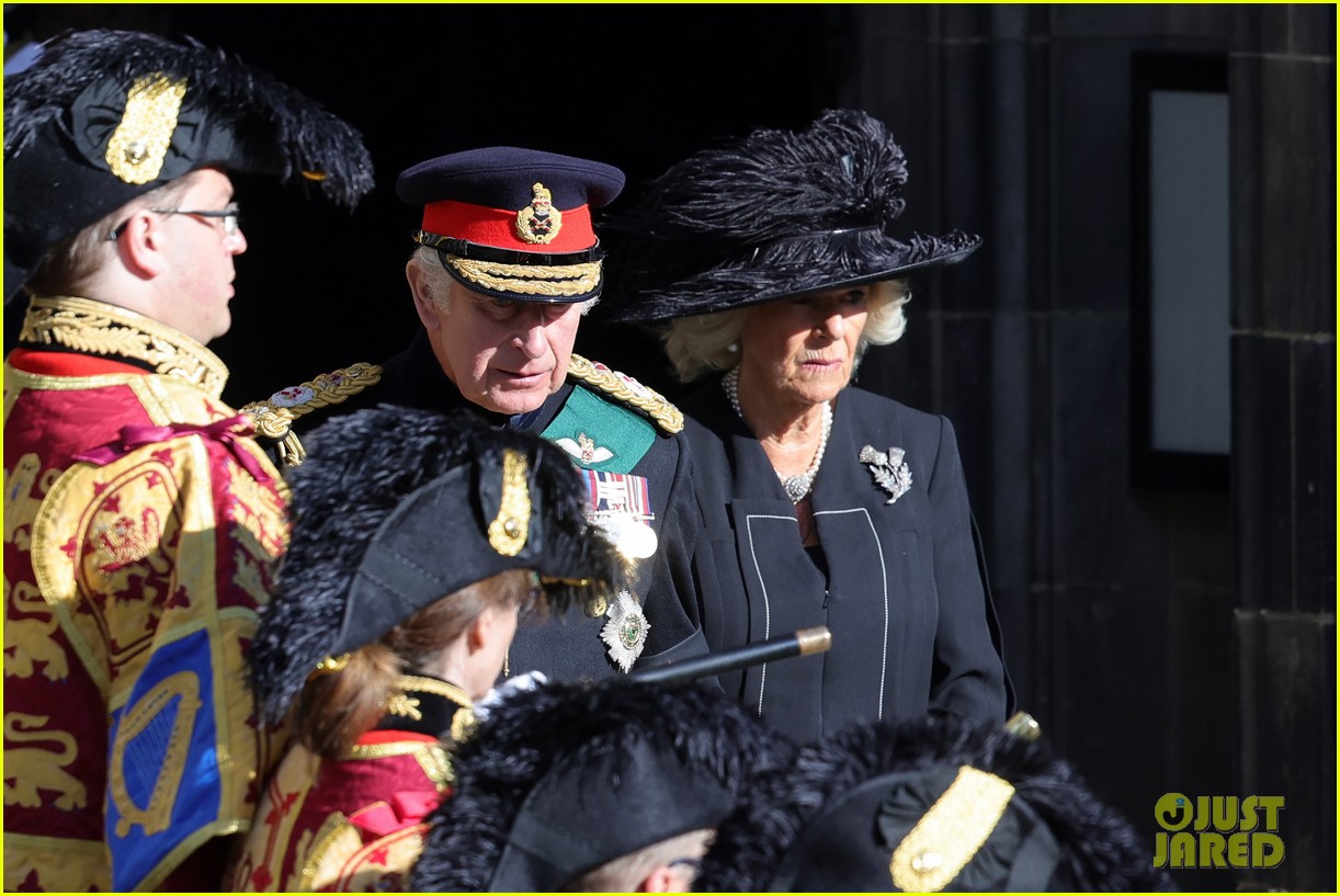 Queen Elizabeth's Four Children Walk Behind Her Coffin During