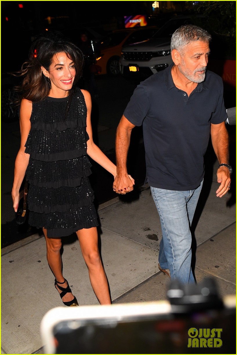 george amal clooney hold hands on dinner date in nyc 01