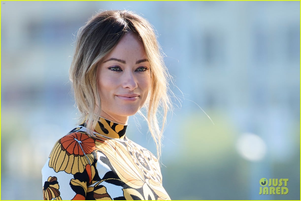 Olivia Wilde Wears Long-Sleeved Floral Dress for 'Don't Worry Darling ...