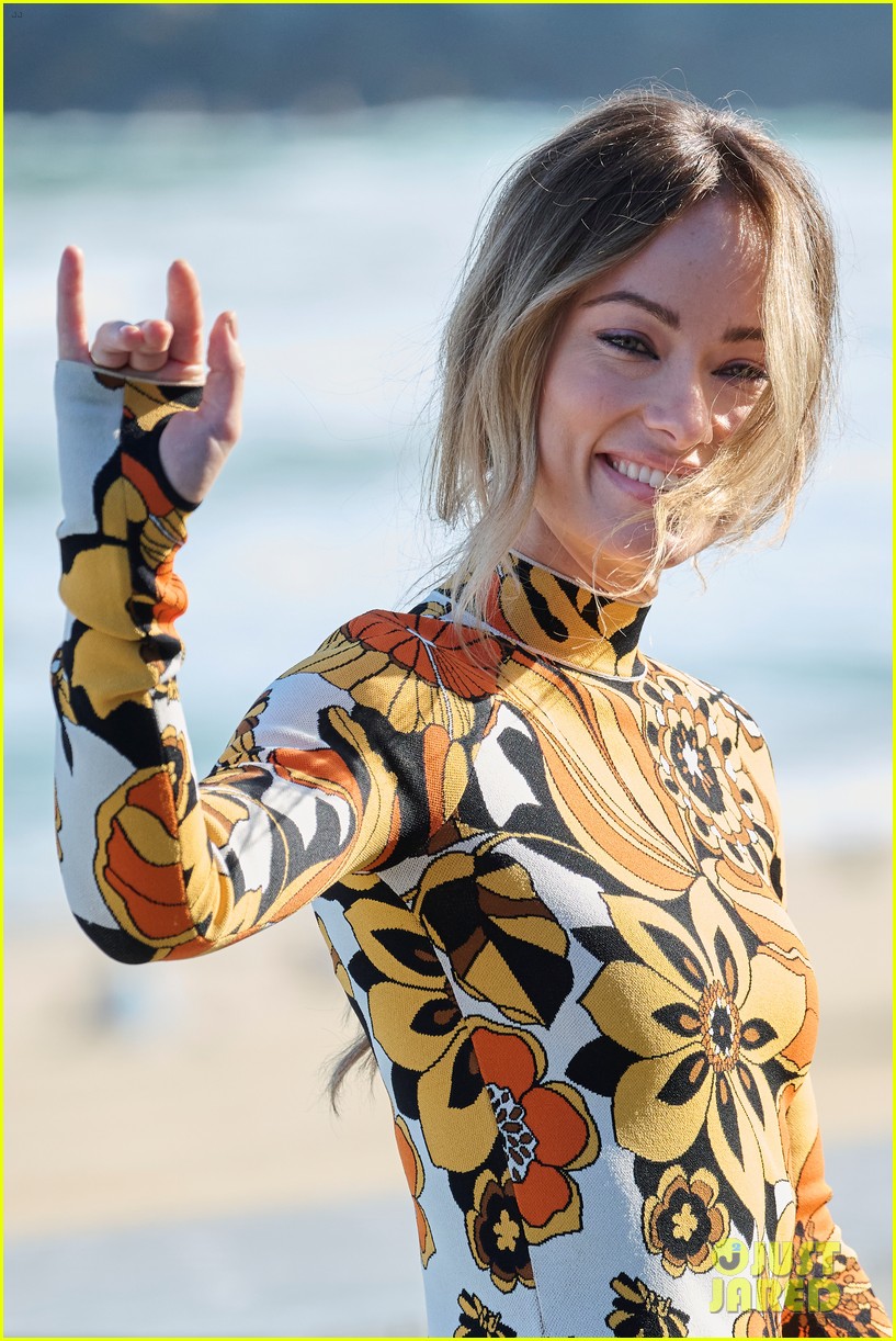 Olivia Wilde Wears Long-Sleeved Floral Dress for 'Don't Worry Darling ...
