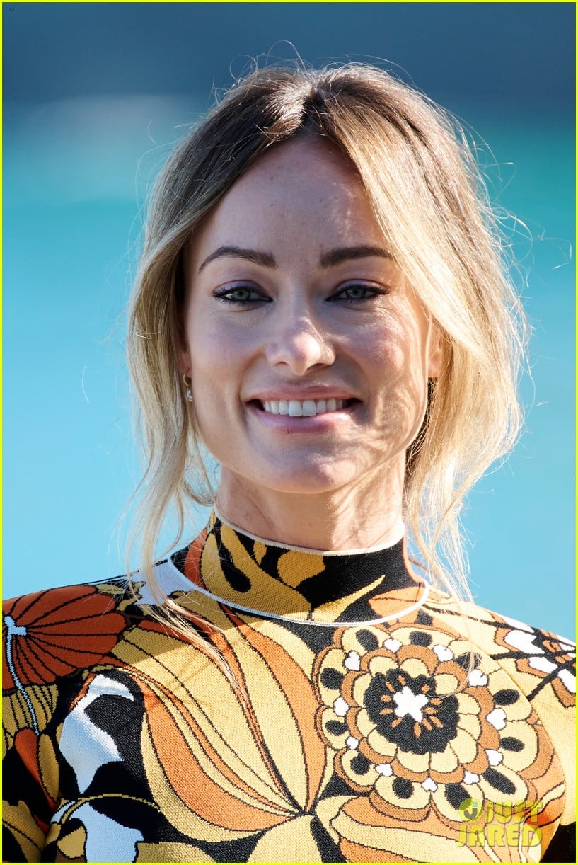 Olivia Wilde Wears Long-Sleeved Floral Dress for 'Don't Worry Darling ...