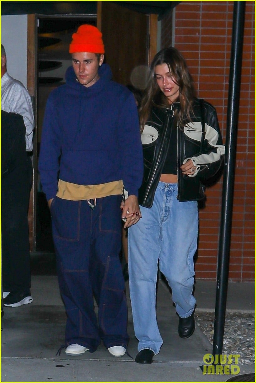 Justin & Hailey Bieber Hold Hands on Dinner Date in West Hollywood