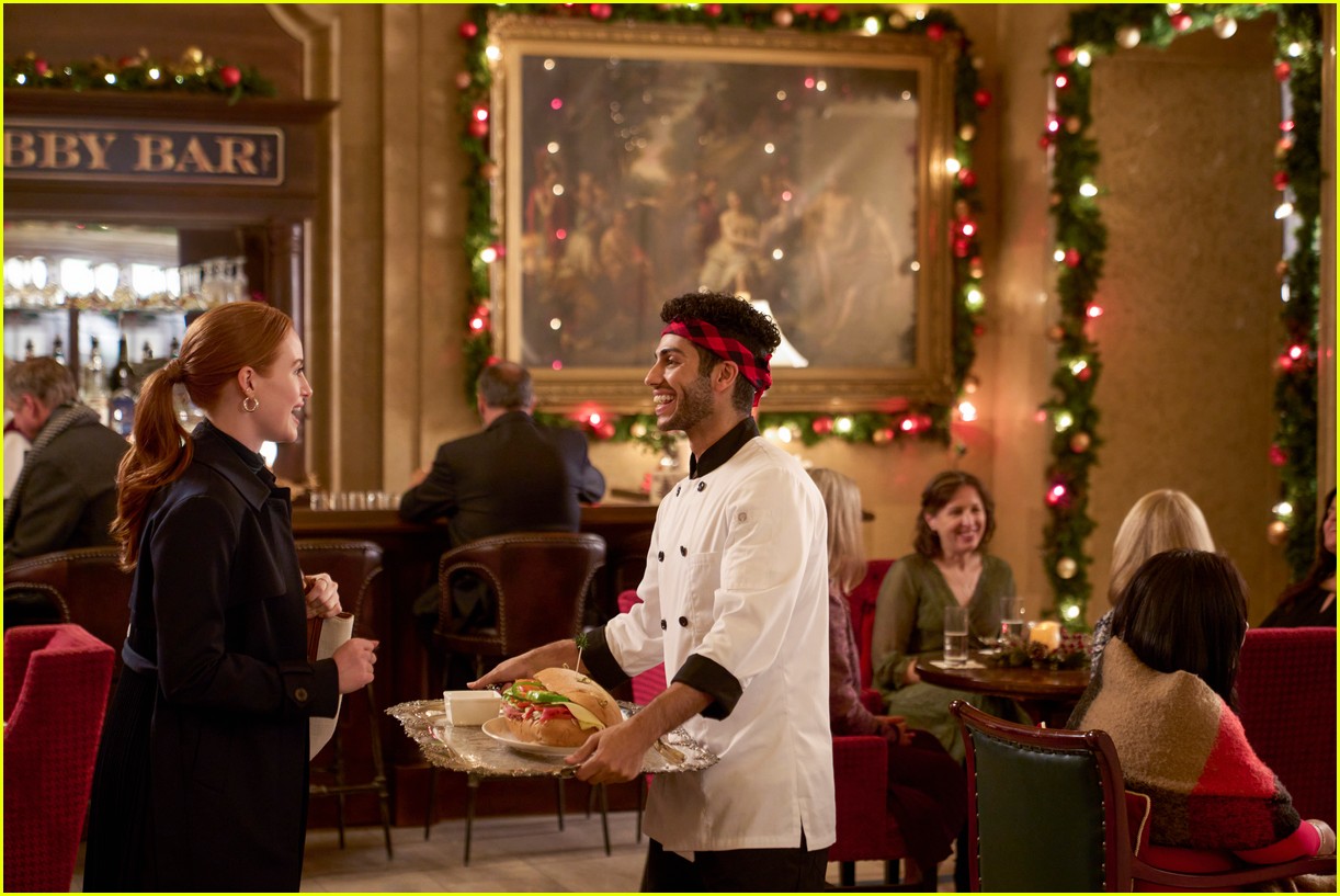 madelaine petsch mena massoud star in hotel for the holidays trailer 014852969