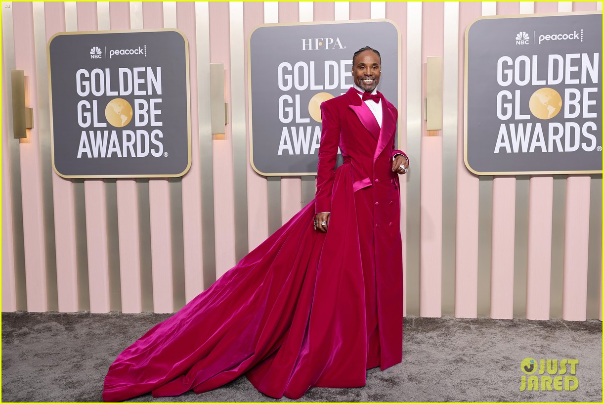 Billy Porter Has A Pink Tuxedo Dress Moment at Golden Globes 2023