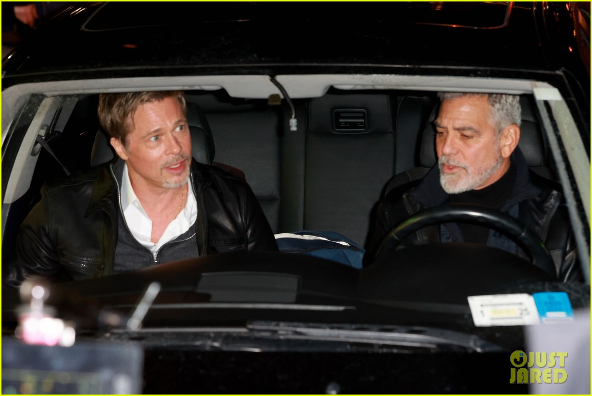 brad pitt george clooney more night shoots wolves nyc 274885646