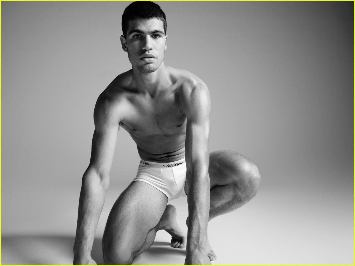 Tennis Star Carlos Alcaraz Strips To His Underwear For Sexy Calvin 