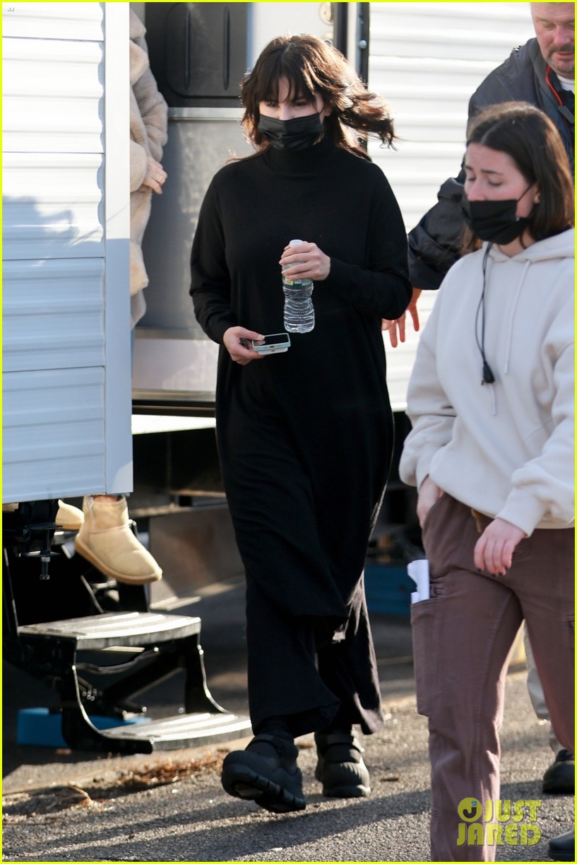 selena gomez all black outfit leaving only murders in the building trailer 064882656