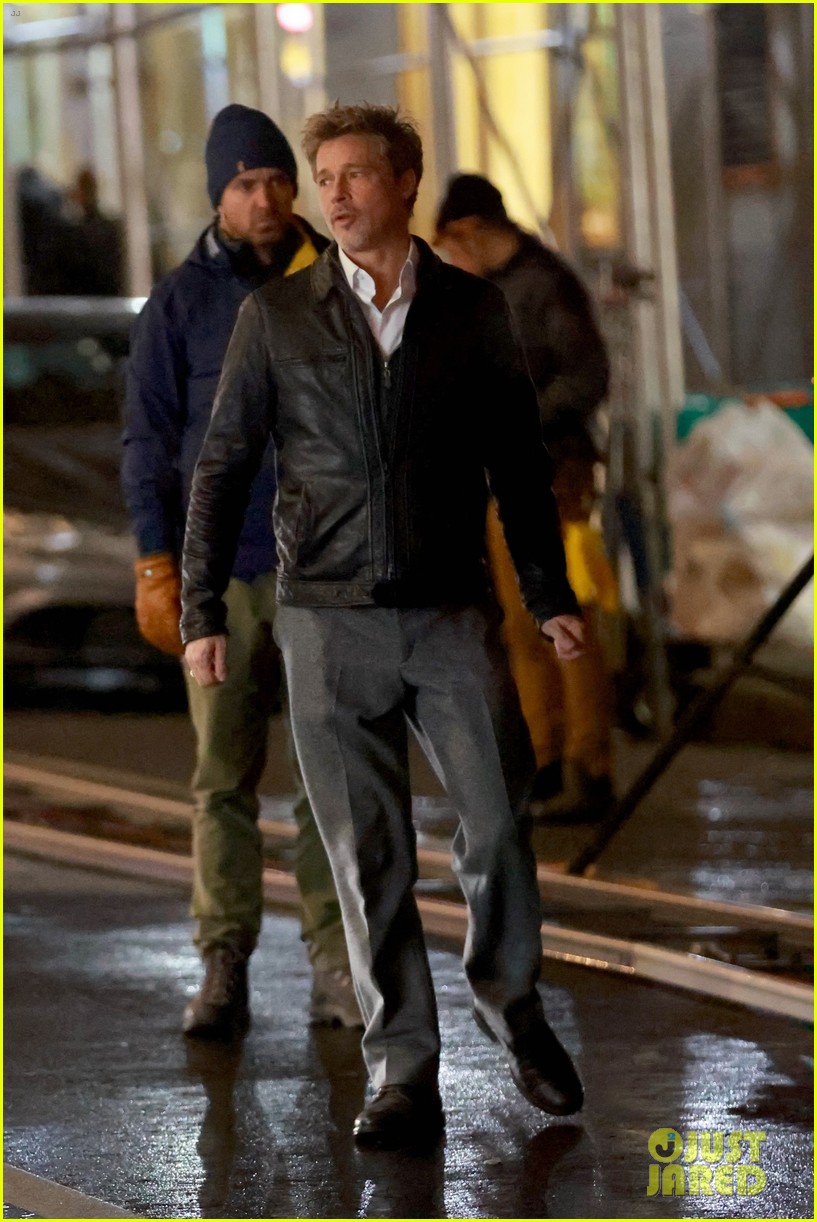 Brad Pitt & Clooney Film LateNight Scenes for 'Wolves' Thriller