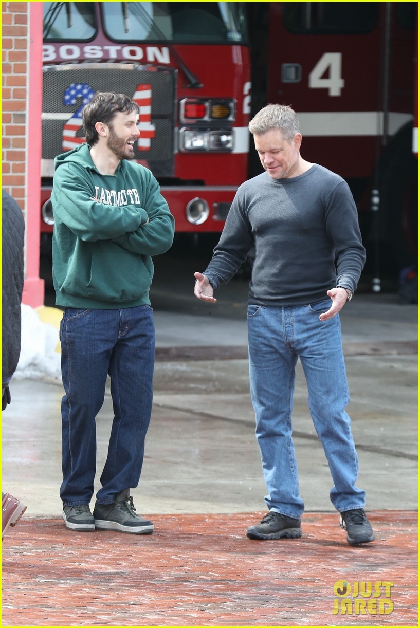 Matt Damon & Casey Affleck Get to Work Filming 'The Instigators' in(02)