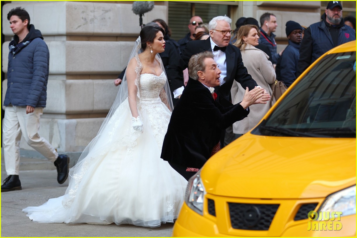 Selena Gomez Wears a Wedding Dress While Filming an 'Only Murders in
