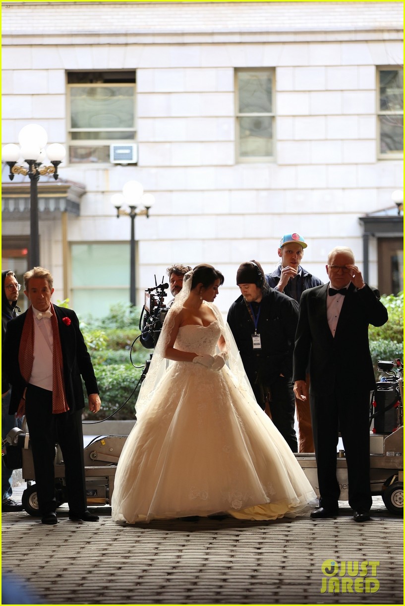 Selena Gomez Wears a Wedding Dress While Filming an 'Only Murders in