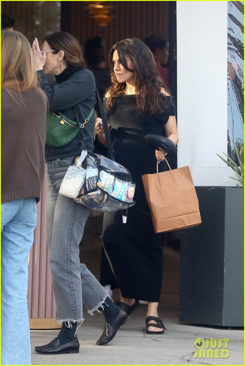 Mila Kunis Sports Fake Baby Bump on Set of 'Goodrich' with Co-Star Michael Keaton: Photo 4918171