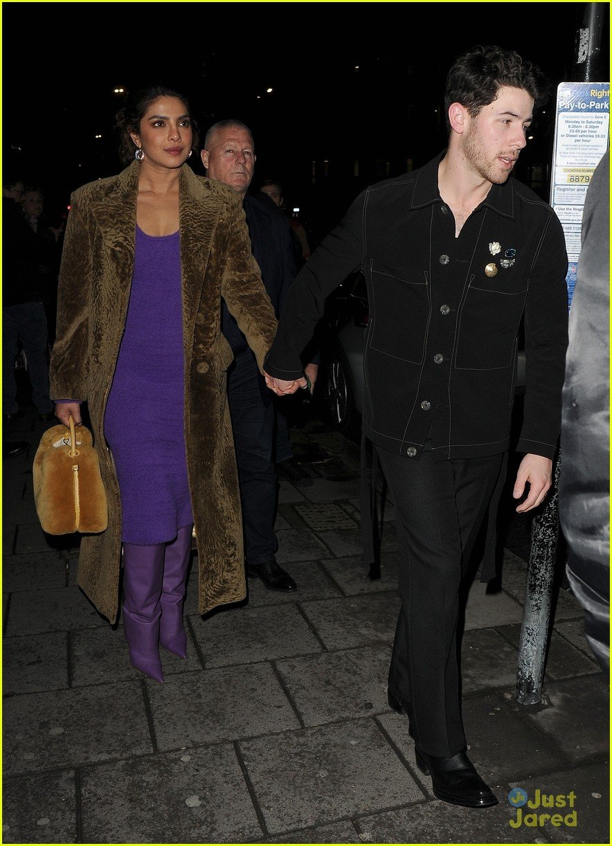 Nick Jonas & Priyanka Chopra Hold Hands After Dinner With His Brothers