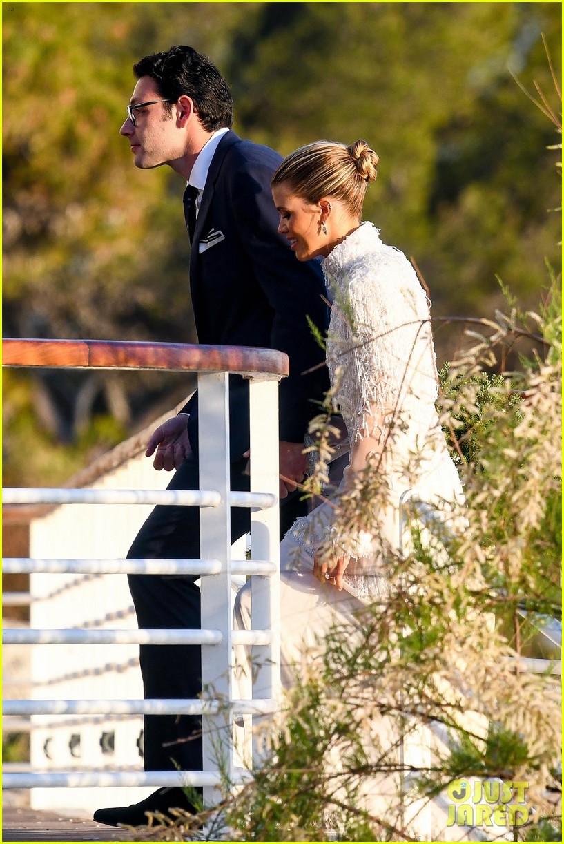 Sofia Richie Spotted in Wedding Dress While Taking Photos with Elliot