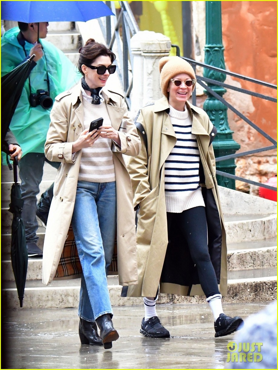 Anne Hathaway Wears Matching Outfits with Stylist Erin Walsh While(01)