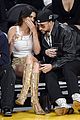 kendall jenner bad bunny cozy up lakers game 00