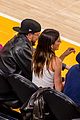 kendall jenner bad bunny cozy up lakers game 03