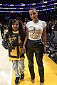 kendall jenner bad bunny cozy up lakers game 04