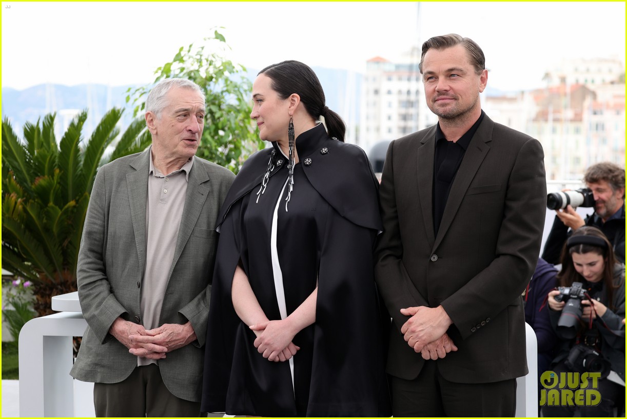 Leonardo DiCaprio Joins Lily Gladstone & More CoStars at 'Killers of