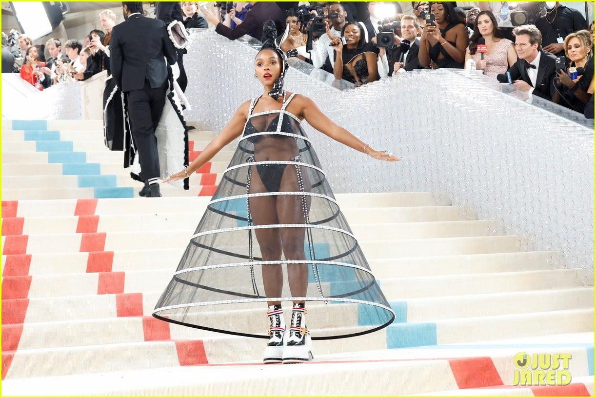 Janelle Monae's Thom Browne Outfit Transforms on the Met Gala 2023