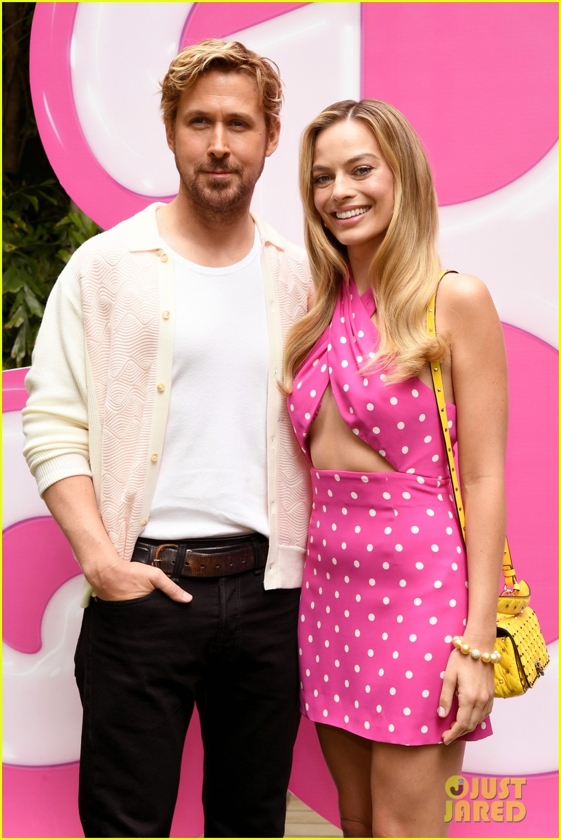 Margot Robbie & Ryan Gosling Join 'Barbie' Movie CoStars at Photo Call
