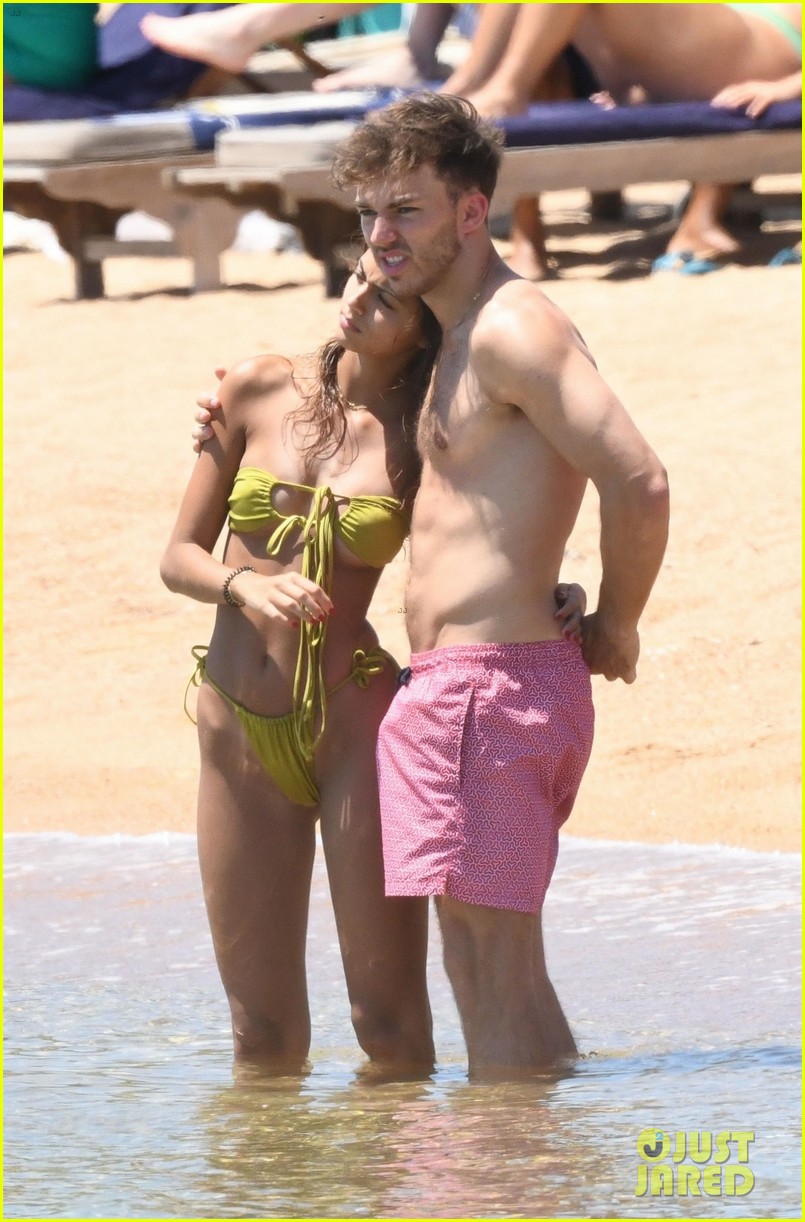 F1's Pierre Gasly & Girlfriend Kika Cerqueira Gomes Pack On The PDA