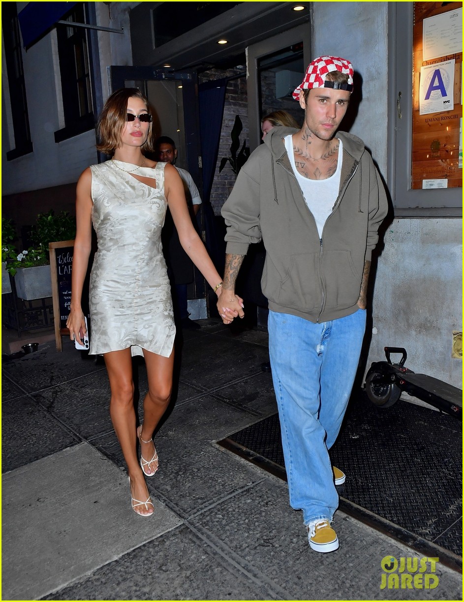 Justin & Hailey Bieber Hold Hands During Date Night in NYC Photo