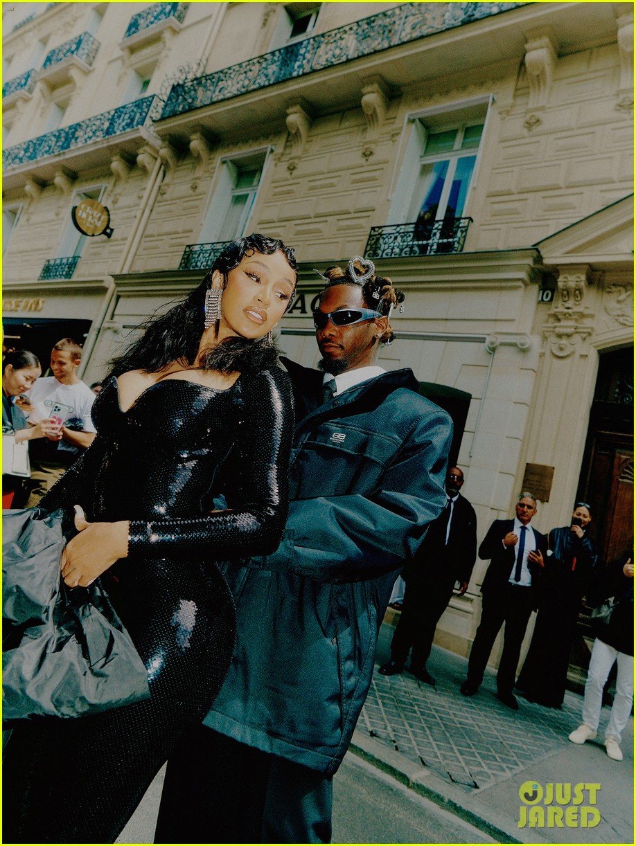 Cardi B & Offset Hold Hands & Rock Two Different Looks For Balenciaga