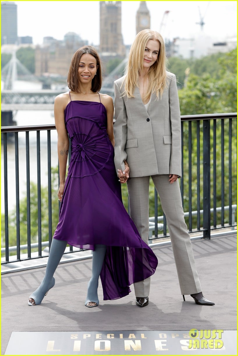 Nicole Kidman & Zoe Saldana Flaunt Fierce Fashion at 'Lioness' Events