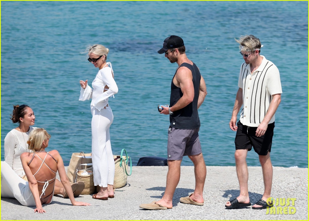 Glen Powell Goes Shirtless During Yacht Day in Mykonos: Photo 4961041