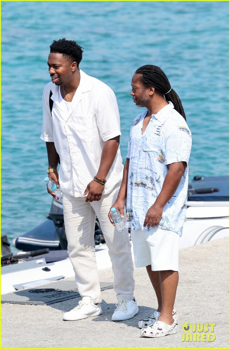 Glen Powell Goes Shirtless During Yacht Day in Mykonos: Photo 4961059