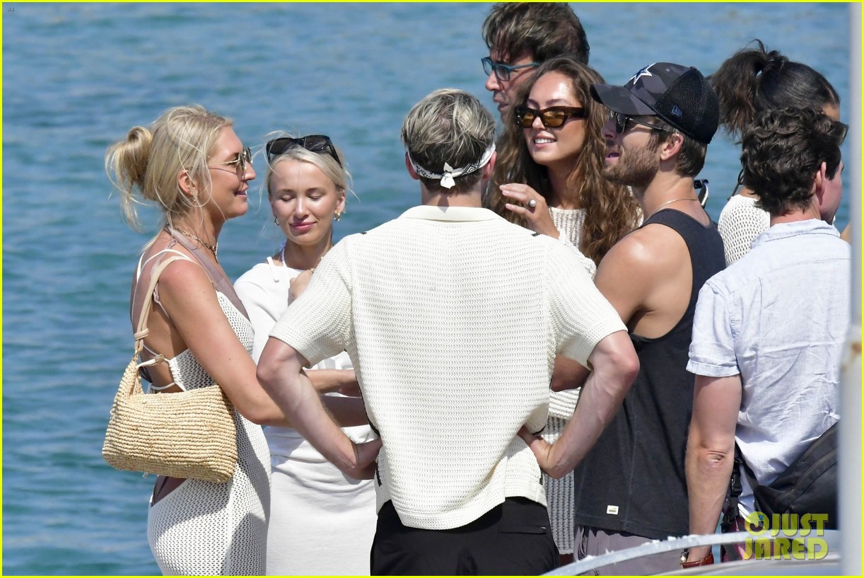 Glen Powell Goes Shirtless During Yacht Day in Mykonos: Photo 4961086