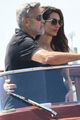 george amal clooney water taxi ride in venice 03